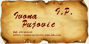 Ivona Pujović vizit kartica
